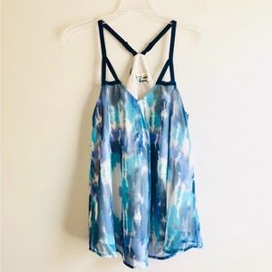 C.Luce chiffon watercolor tank top